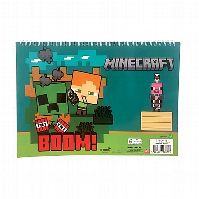 Μπλοκ Ζωγραφικής Σπιράλ A4 - Minecraft (30Φ.) - Gim