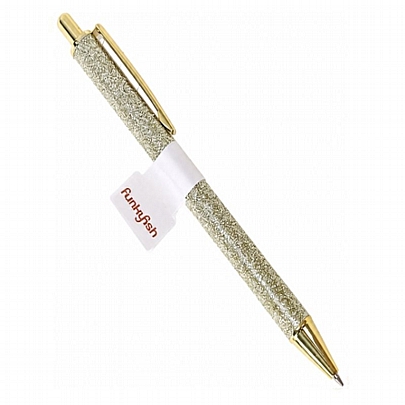 Στυλό Διαρκείας με Gold Strass Cherry Blossom - Μπλε (1.0mm) - Funky Fish