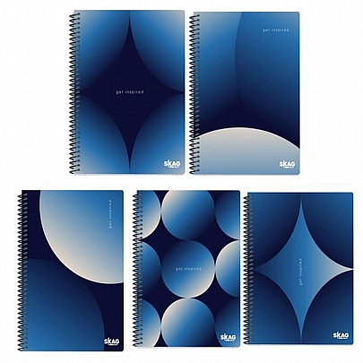 Τετράδιο Σπιράλ A4 - 2 θέματα Blue Premium (60Φ.) - Skag