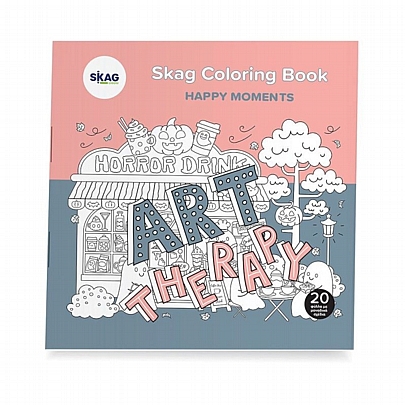 Colouring Book: Art Therapy (Βιβλίο Ζωγραφικής) - Happy Moments - Skag