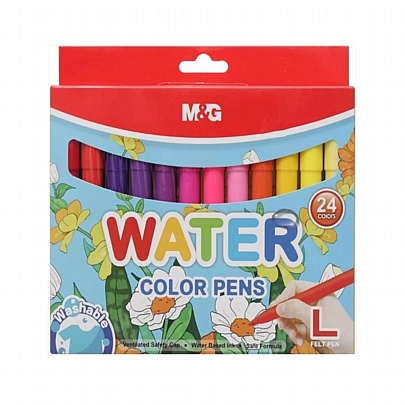 Μαρκαδόροι Χονδροί 24 χρωμάτων Washable - M&G