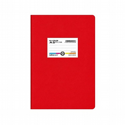 Τετράδιο Ριγέ A5 - Ex-color Κόκκινο (40Φ./80gr) - Salkopaper