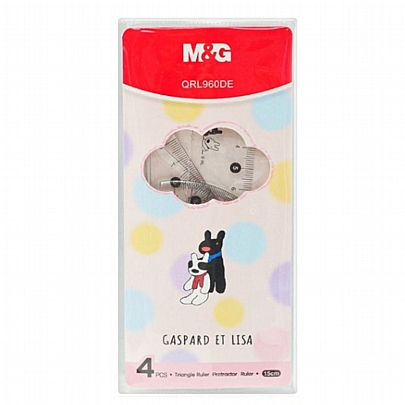 Σετ Γεωμετρικών Οργάνων Gaspard et Lisa - Ροζ (4τμχ./15εκ.) - M&G