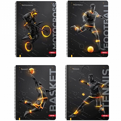 Τετράδιο Σπιράλ Β5 - 2 θέματα Sports (60Φ.) - Tettris