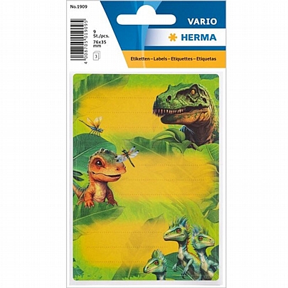 Αυτοκόλλητες Ετικέτες - Dino World (9τμχ.) - Herma