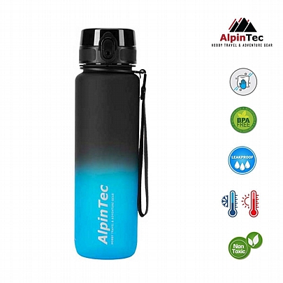 Παγούρι Πλαστικό - Black & Blue (1000ml) - AlpinPro