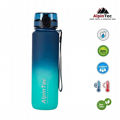 Παγούρι Πλαστικό - Blue & Green (1000ml) - AlpinPro