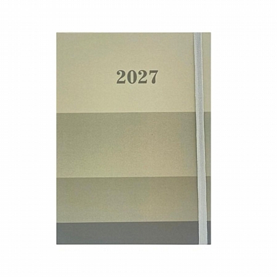 Ημερήσιο Ημερολόγιο με Λάστιχο Stripes 2027 - Khaki Green (14x21) - Must