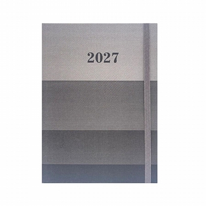 Ημερήσιο Ημερολόγιο με Λάστιχο Stripes 2027 - Grey (14x21) - Must
