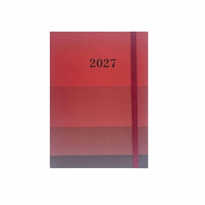 Ημερήσιο Ημερολόγιο με Λάστιχο Stripes 2027 - Red (12x17) - Must