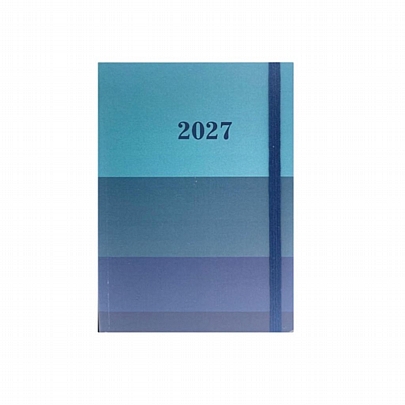 Ημερήσιο Ημερολόγιο με Λάστιχο Stripes 2027 - Blue (12x17) - Must