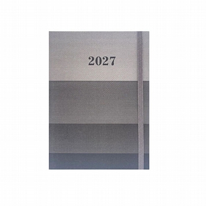 Ημερήσιο Ημερολόγιο με Λάστιχο Stripes 2027 - Grey (12x17) - Must