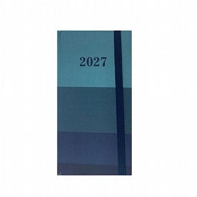 Εβδομαδιαίο Ημερολόγιο με Λάστιχο Stripes 2027 - Blue (8x16) - Tesoro