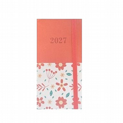 Εβδομαδιαίο Ημερολόγιο με Λάστιχο Blossom 2027 - Floral (8x16) - Tesoro