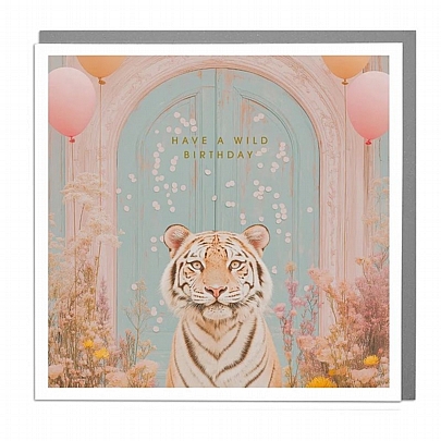 Ευχετήρια κάρτα με Φάκελο - Have a Wild Birthday (Tiger/15x15) - Lola Desing