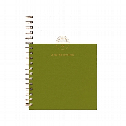 Ημερήσιο Ημερολόγιο Spiral Bronze 2027 - Olive (14x21) - AdBook
