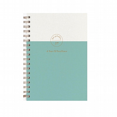Ημερήσιο Ημερολόγιο Spiral Bronze 2027 - Powder Blue (14x21) - AdBook