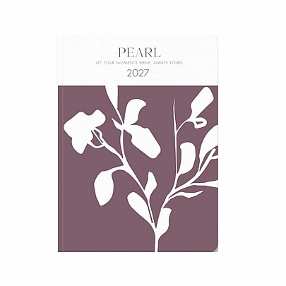 Ημερήσιο Ημερολόγιο Pearl 2027 - Purple Flowers (14x21) - AdBook