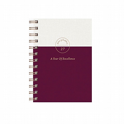 Ημερήσιο Ημερολόγιο Spiral Bronze 2027 - Plum (12x17) - AdBook