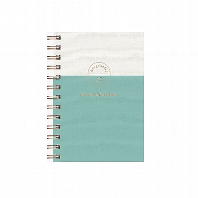 Ημερήσιο Ημερολόγιο Spiral Bronze 2027 - Powder Blue (12x17) - AdBook