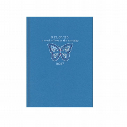 Ημερήσιο Ημερολόγιο Beloved 2027 - Light Blue Butterfly (14x21) - AdBook
