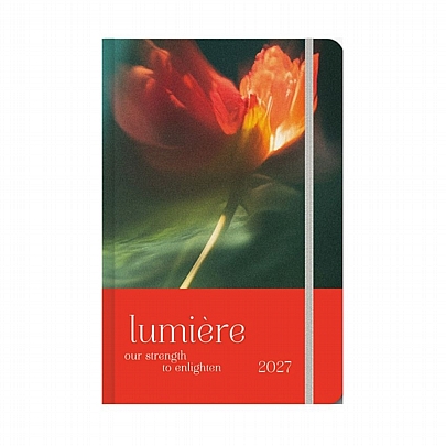 Εβδομαδιαίο Ημερολόγιο με λάστιχο Lumiere 2027 - Red (17x25) - AdBook