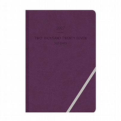 Ημερήσιο Ημερολόγιο με λάστιχο Lieve 2027 - Purple (17x25) - AdBook