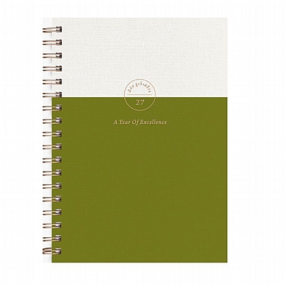 Ημερήσιο Ημερολόγιο Spiral Bronze 2027 - Olive (17x25) - AdBook