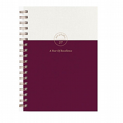 Ημερήσιο Ημερολόγιο Spiral Bronze 2027 - Plum (17x25) - AdBook