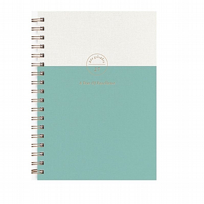 Ημερήσιο Ημερολόγιο Spiral Bronze 2027 - Powder Blue (17x25) - AdBook