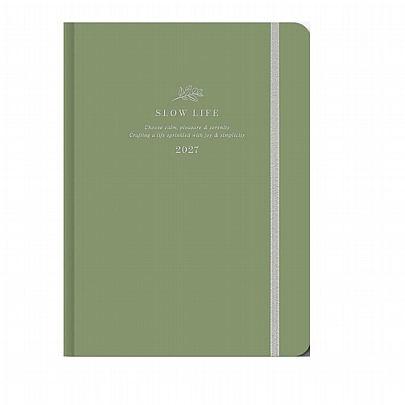 Ημερήσιο Ημερολόγιο Slow Life 2027 - Light Green (17x25) - AdBook