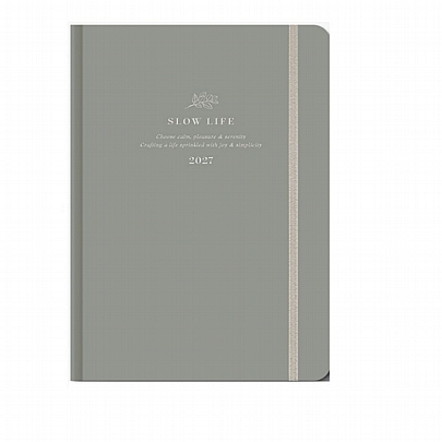 Ημερήσιο Ημερολόγιο Slow Life 2027 - Light Grey (17x25) - AdBook