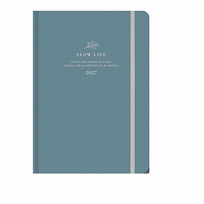 Ημερήσιο Ημερολόγιο Slow Life 2027 - Cadet Blue (17x25) - AdBook