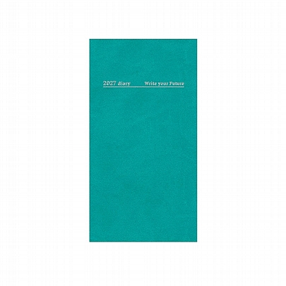 Εβδομαδιαίο Κάθετο Ημερολόγιο/Ατζέντα Minimal 2027 - Turquoise (9x17) - AdBook
