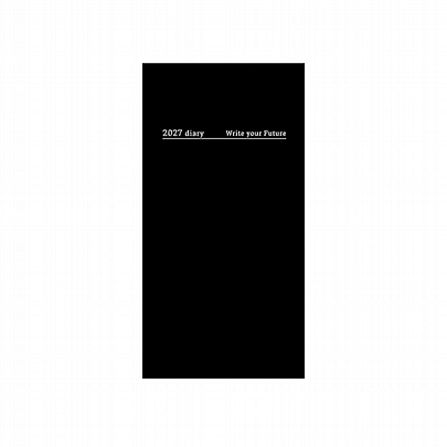 Εβδομαδιαίο Κάθετο Ημερολόγιο/Ατζέντα Minimal 2027 - Black (9x17) - AdBook