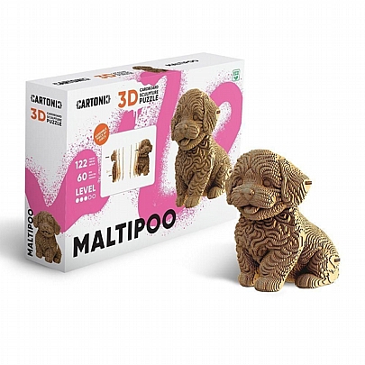 Παζλ 3D από Χαρτόνι - Maltipoo (122κ.) - Cartonic