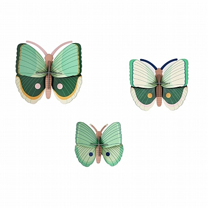Κατασκευάζω Διακοσμητικά 3D - Fern Striped Butterflies (3τμχ.) - Studio Roof