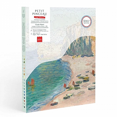 Ζωγραφική με Αριθμούς - The Beach and the Cliff at Amont (Claude Monet) - La Petite Épicerie