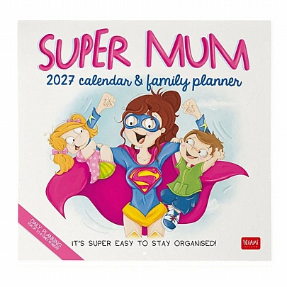 Μηνιαίο Ημερολόγιο Τοίχου 2027 - Super Mum (30x29) - Legami