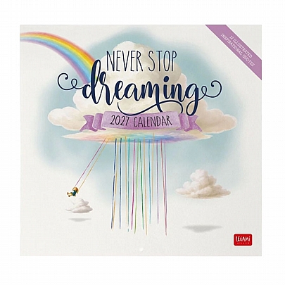 Μηνιαίο Ημερολόγιο Τοίχου 2027 - Never Stop Dreaming (30x29) - Legami
