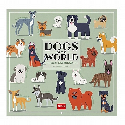 Μηνιαίο Ημερολόγιο Τοίχου 2027 - Dogs of the World (30x29) - Legami