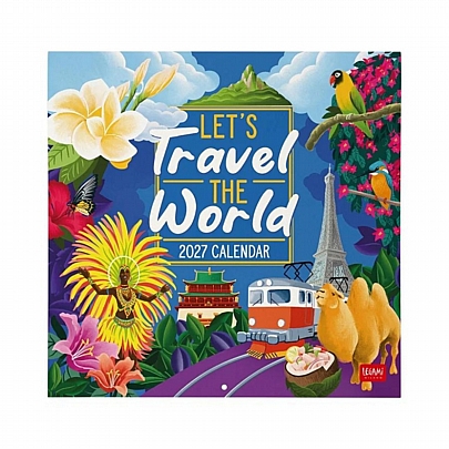 Μηνιαίο Ημερολόγιο Τοίχου 2027 - Lets Travel the World (30x29) - Legami