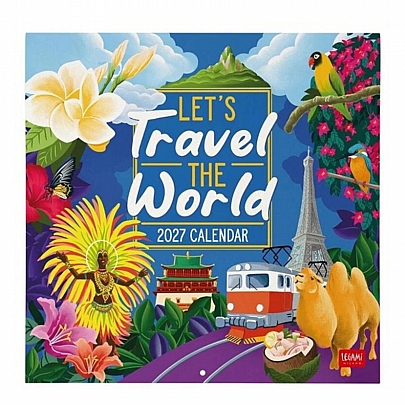 Μηνιαίο Ημερολόγιο Τοίχου 2027 - Lets Travel the World (30x29) - Legami