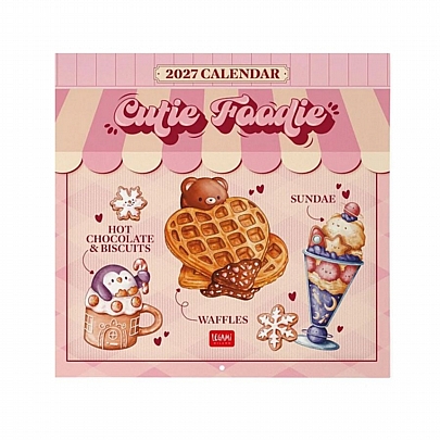 Μηνιαίο Ημερολόγιο Τοίχου 2027 - Cutie Foodie (30x29) - Legami