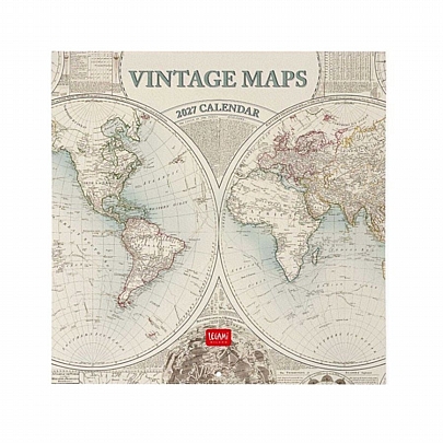Μηνιαίο Ημερολόγιο Τοίχου 2027 - Vintage Maps (30x29) - Legami