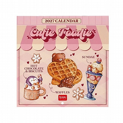 Μηνιαίο Ημερολόγιο Τοίχου 2027 - Cutie Foodie (18x18) - Legami