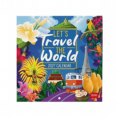 Μηνιαίο Ημερολόγιο Τοίχου 2027 - Let's Travel the World (18x18) - Legami