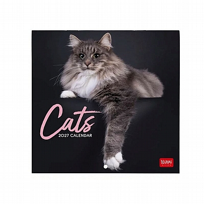 Μηνιαίο Ημερολόγιο Τοίχου 2027 - Cats (18x18) - Legami