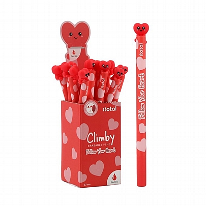 Στυλό που σβήνει Climby Heart - Κόκκινο (0.7mm) - iTotal