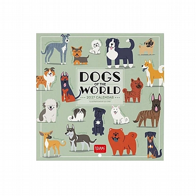Μηνιαίο Ημερολόγιο Τοίχου 2027 - Dogs of the World (18x18) - Legami